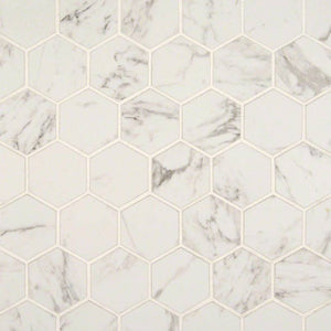 Pietra Carrara 2" hexagon